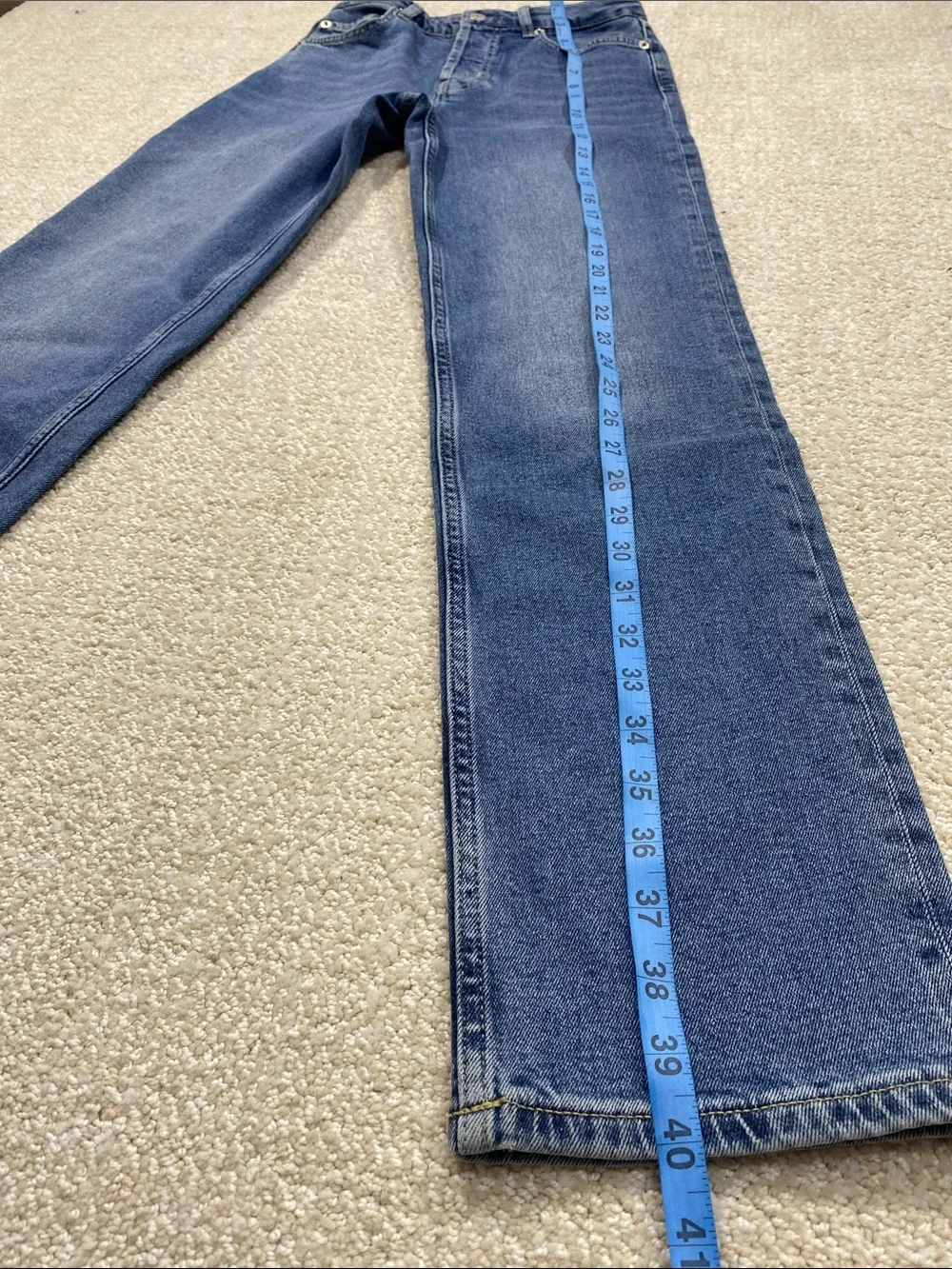 Rails Straight-Leg Jeans in Light Blue Wash High rise straight Size 24 100%Cott